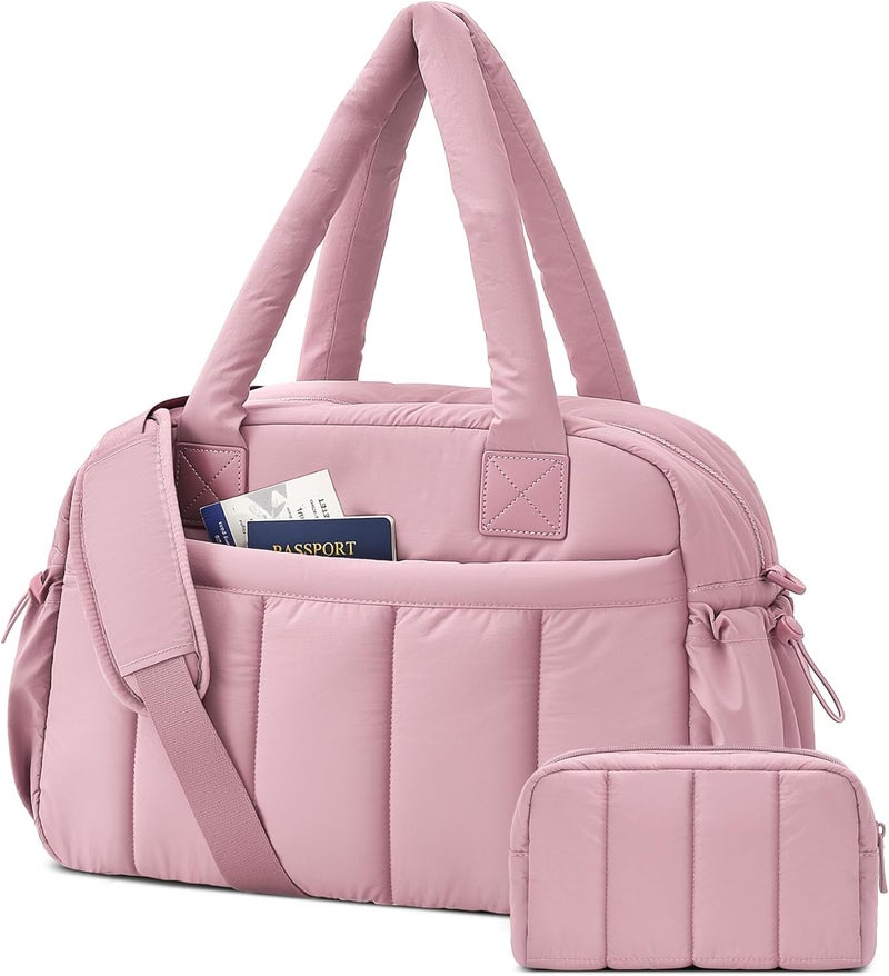 oscaurt Gym Bag for Women Lightweight Duffle Bag for Travel with Toiletry Pouch Water Resistant Carry On Weekender Overnight Duffel - Image 1